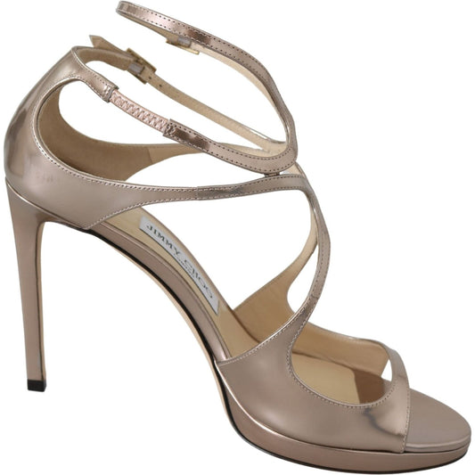 Jimmy Choo Ballet Pink Leather Lance Sandals Pumps