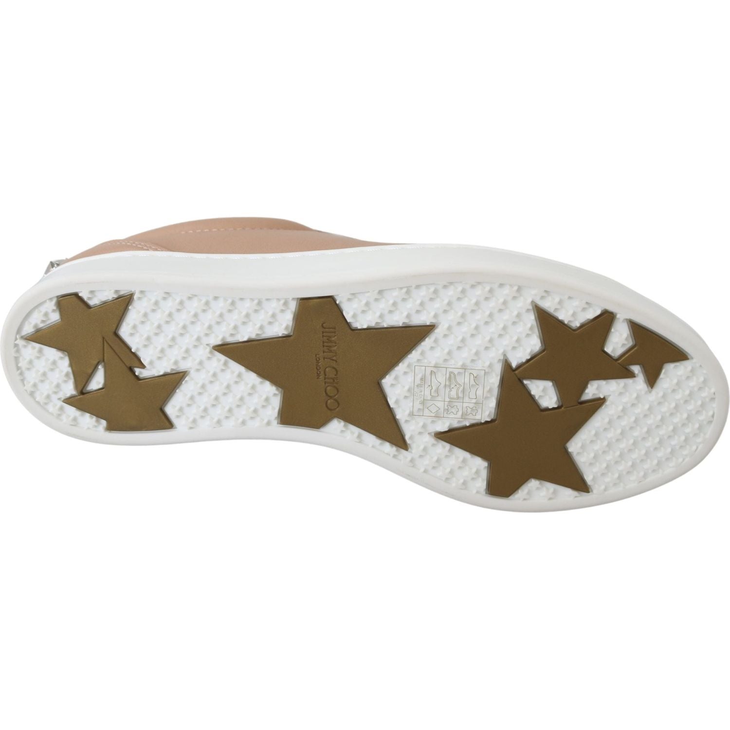 حذاء رياضي من الجلد النابا باللون الوردي الفاتح من جيمي تشو