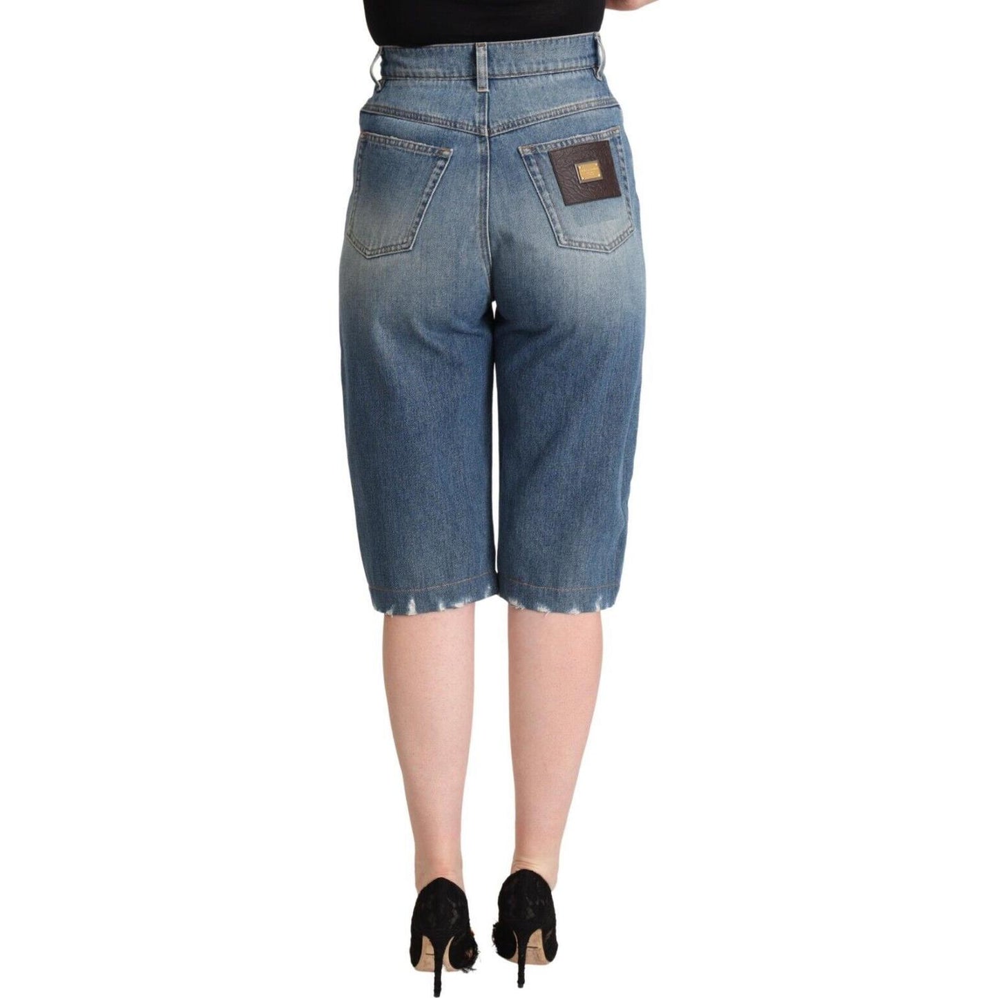 Dolce & Gabbana High-Waisted Italian Cropped Denim Jeans Dolce & Gabbana