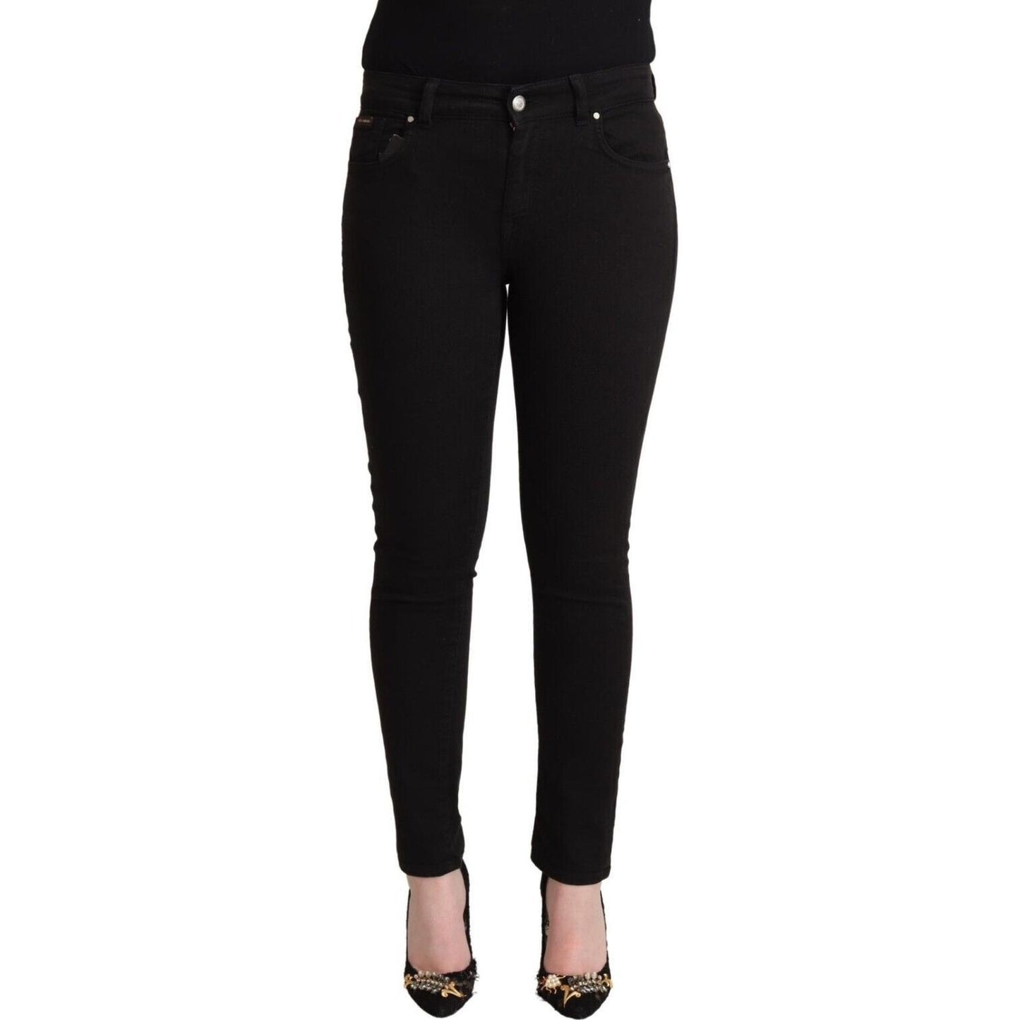 Dolce & Gabbana Chic Slim Fit Black Denim Jeans Dolce & Gabbana