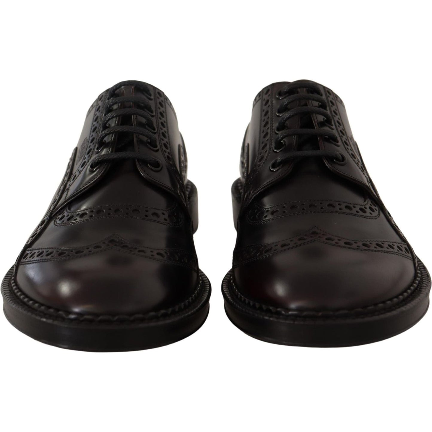 Dolce & Gabbana Elegant Purple Leather Derby Formal Shoes Dolce & Gabbana