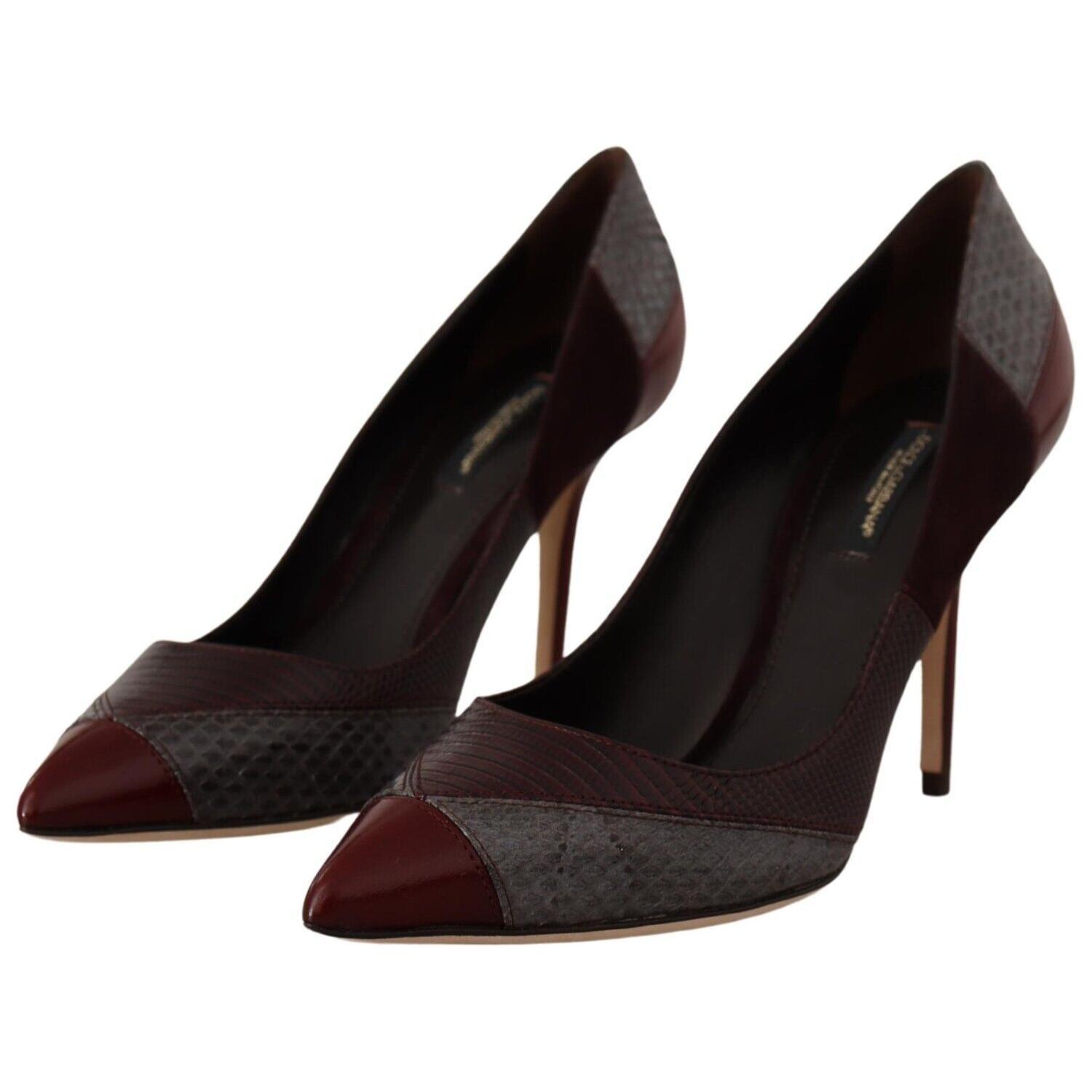 حذاء بكعب عالٍ متعدد الألوان من الجلد الاستوائي من دولتشي آند غابانا