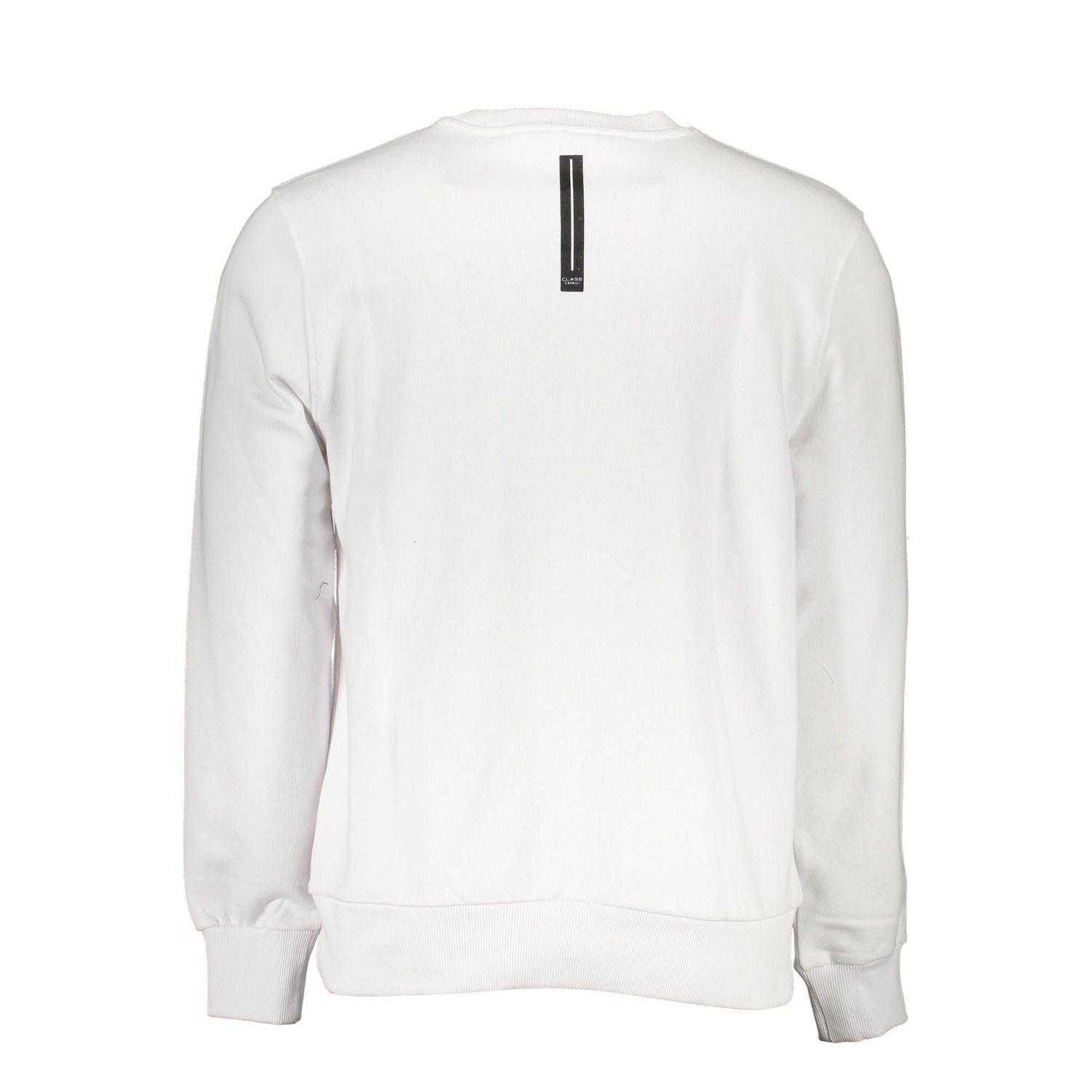 Cavalli Class Bianco Cotton Men Sweatshirt