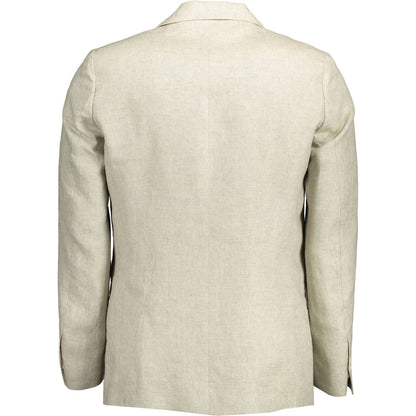 Gant Beige Linen Blazer Jacket Gant
