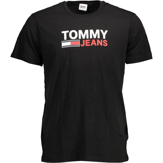 Tommy Hilfiger Black Cotton Men T-Shirt Tommy Hilfiger