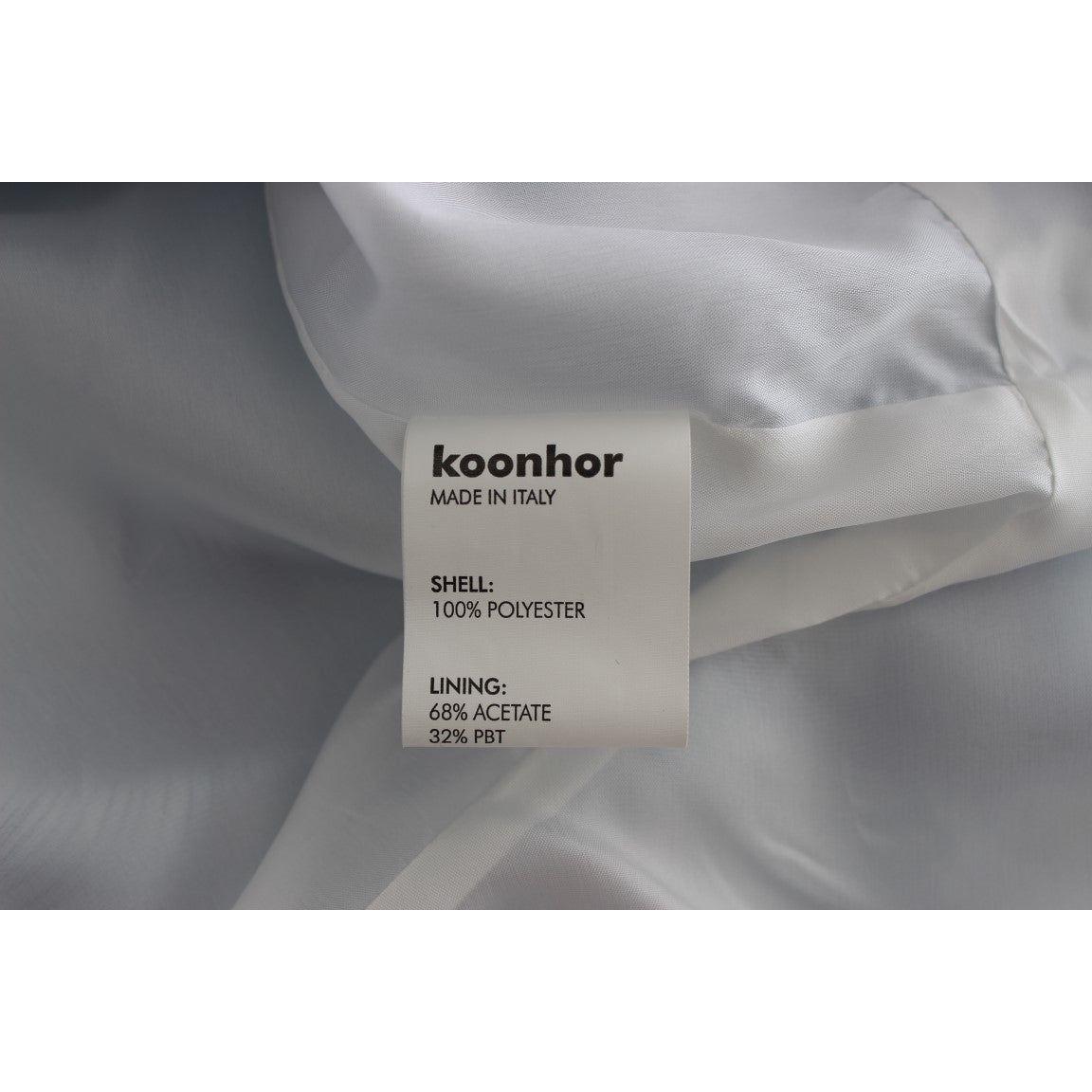 Koonhor Blue Peplum Fresco-Print Straight Pencil Skirt