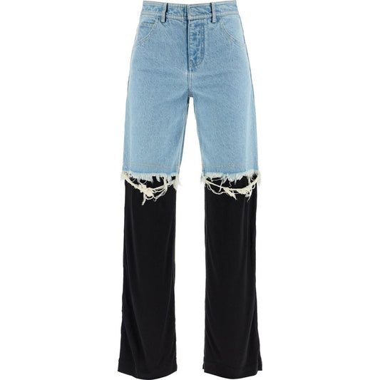 Christopher Esber high-waisted jeans with jersey inserts