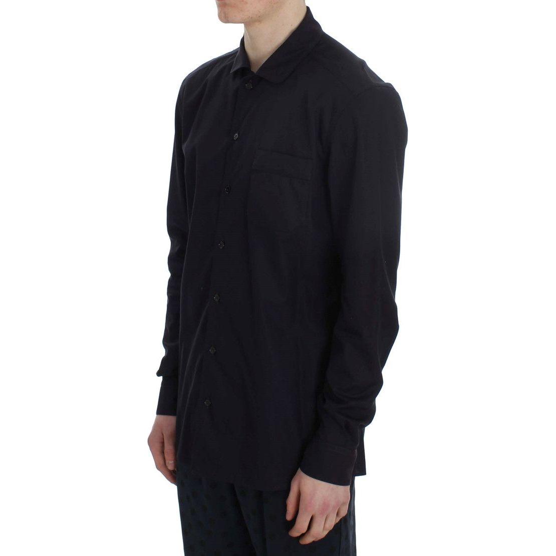 قميص نوم مخطط من القطن باللون الأرجواني الأنيق من دولتشي آند غابانا