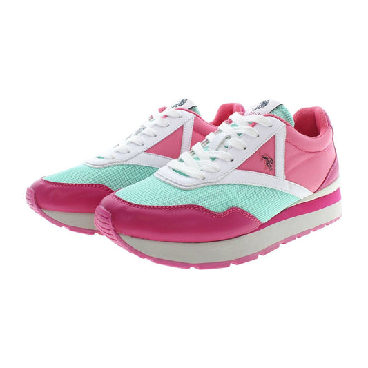 U.S. POLO ASSN. Pink Polyester Women Sneaker U.S. POLO ASSN.