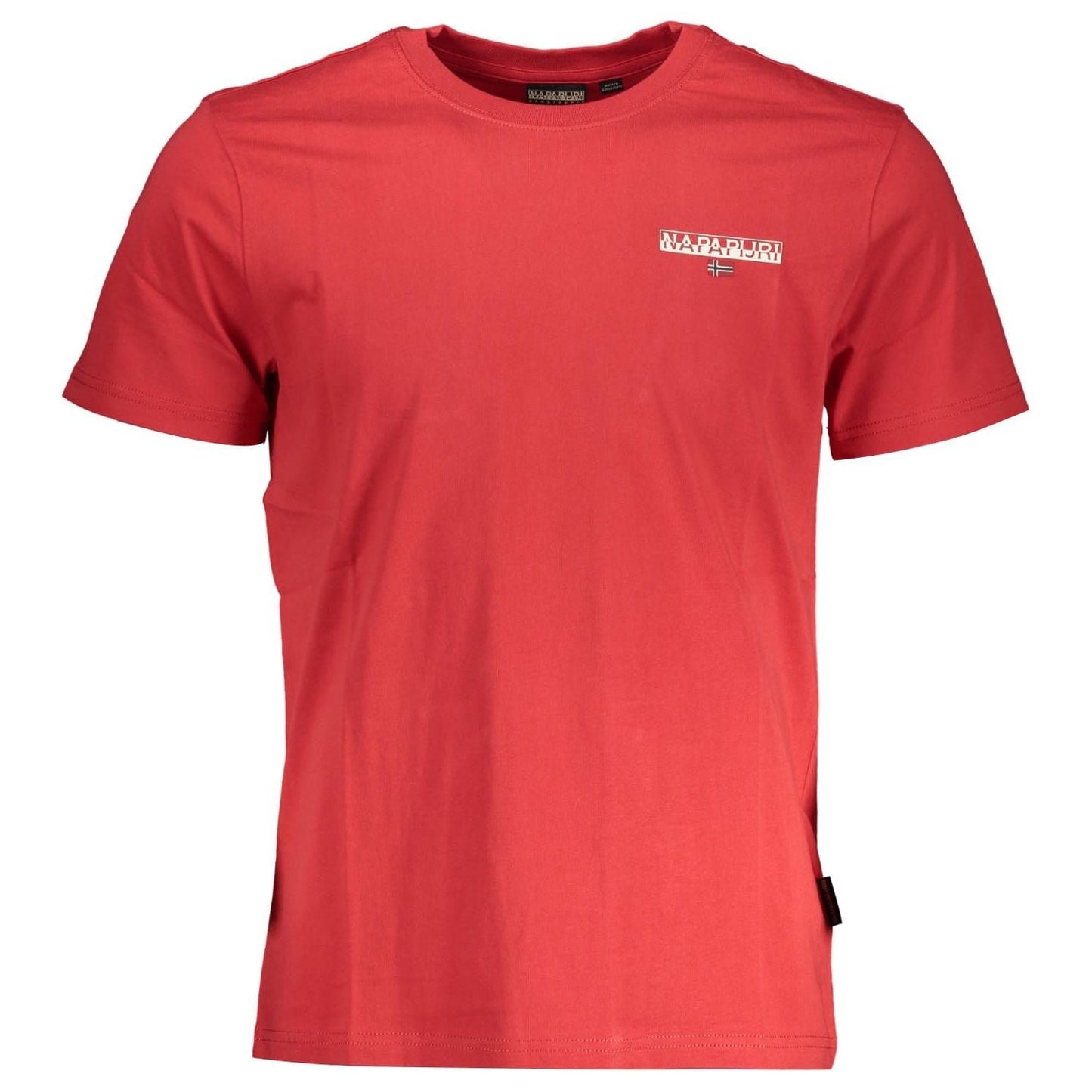 Napapijri Red Cotton Men T-Shirt Napapijri