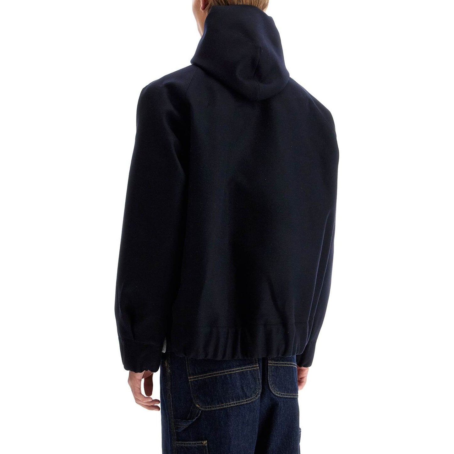 Sacai bicolor sweatshirt with zip and hood Topwear Sacai