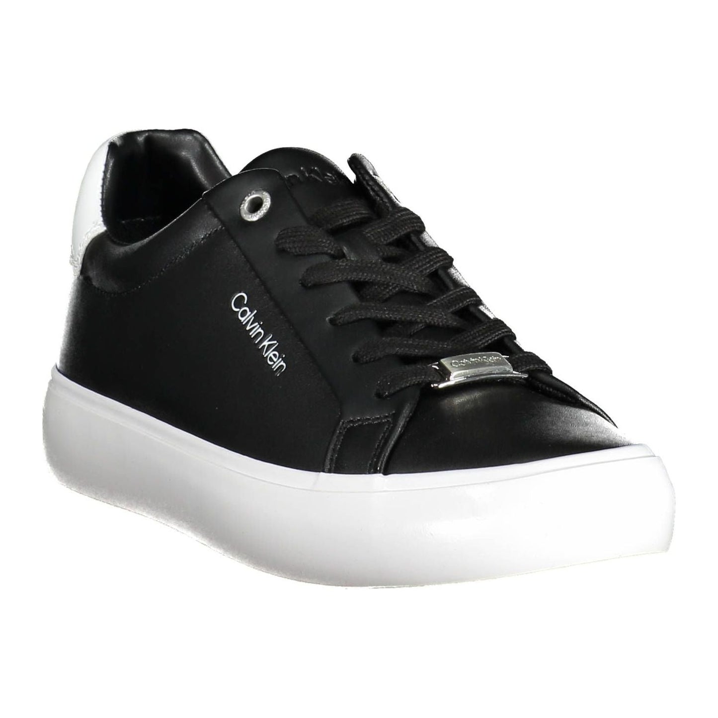 Calvin Klein Black Leather Women Sneaker Calvin Klein