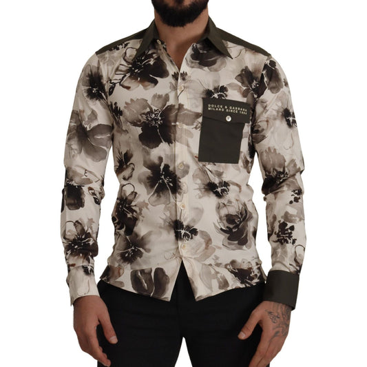 Dolce & Gabbana Floral Print Casual Cotton Shirt Dolce & Gabbana