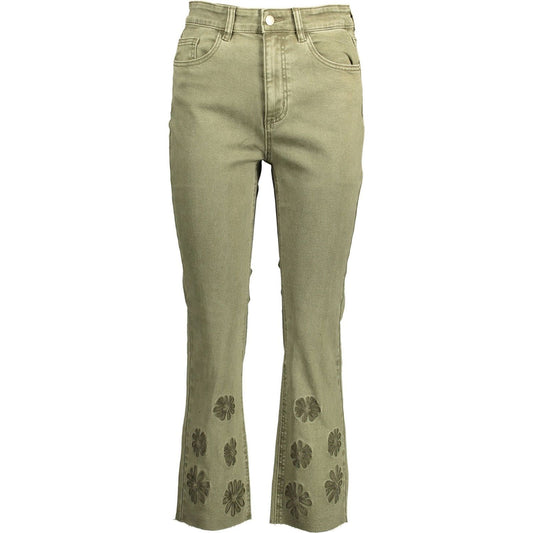 Desigual Green Cotton Jeans & Pants Desigual