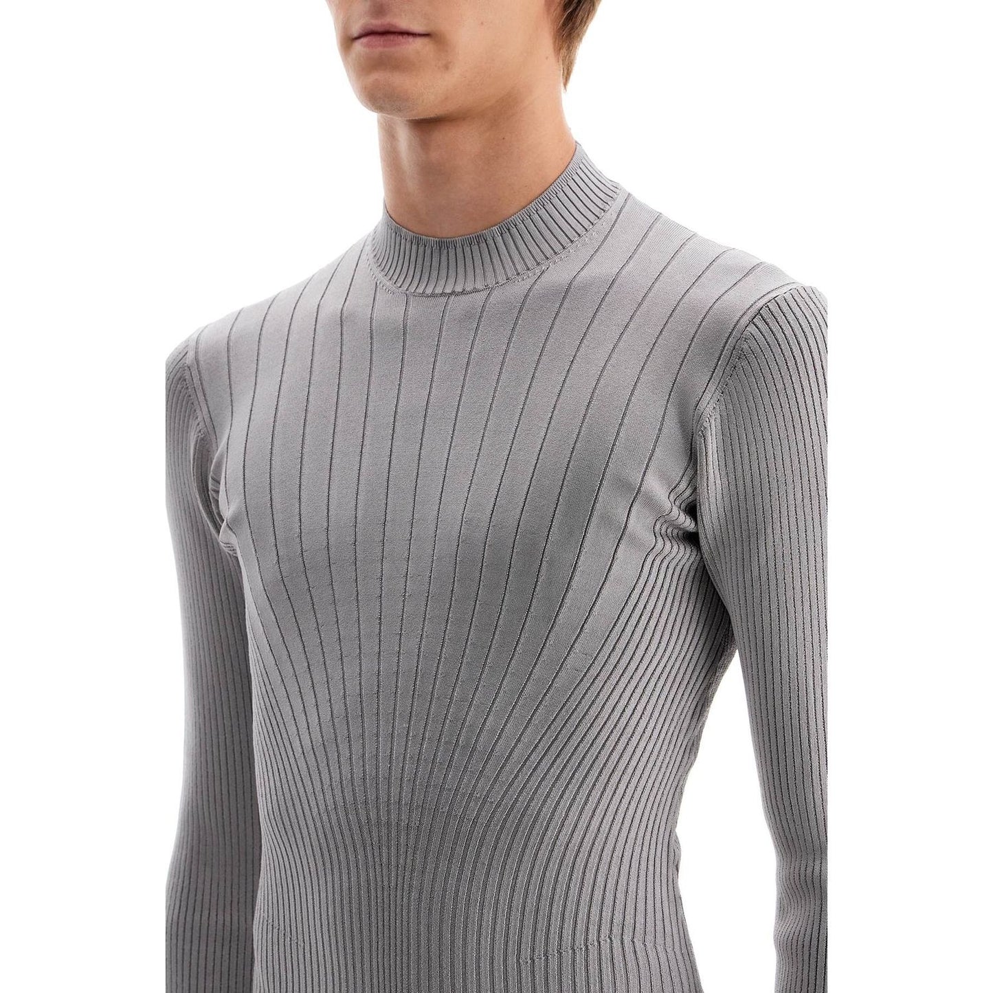 Mugler fitted long-sleeved top