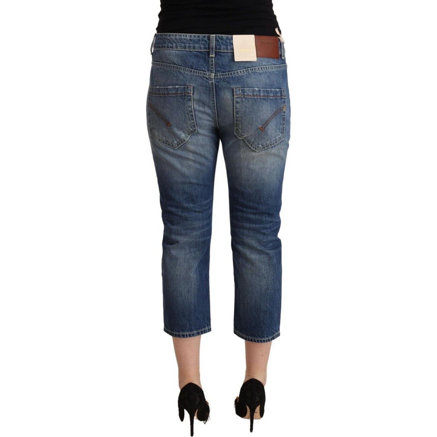 Dondup Elegant Mid-Waist Cotton Denim Jeans Dondup