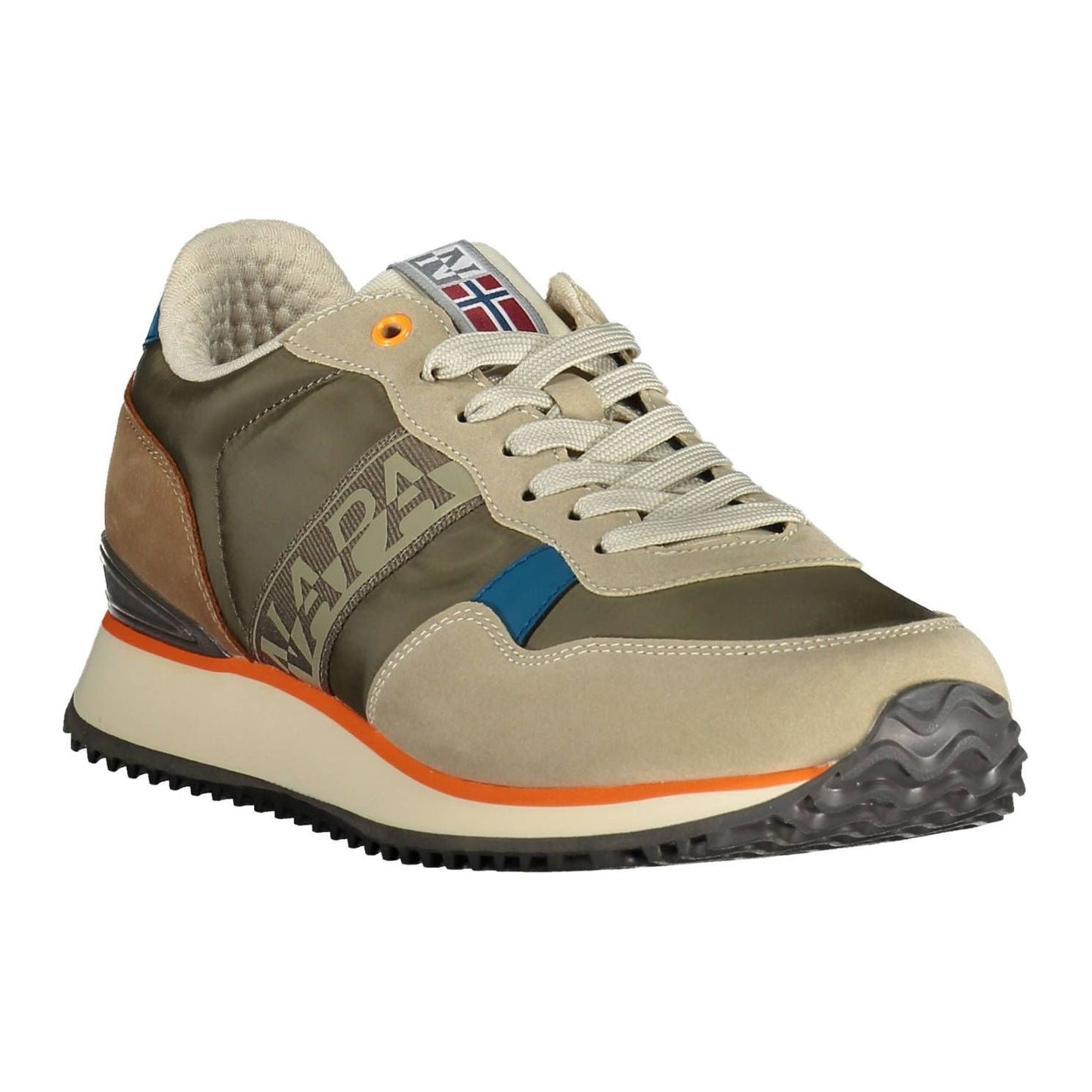 Napapijri Beige Polyester Men Sneaker Napapijri