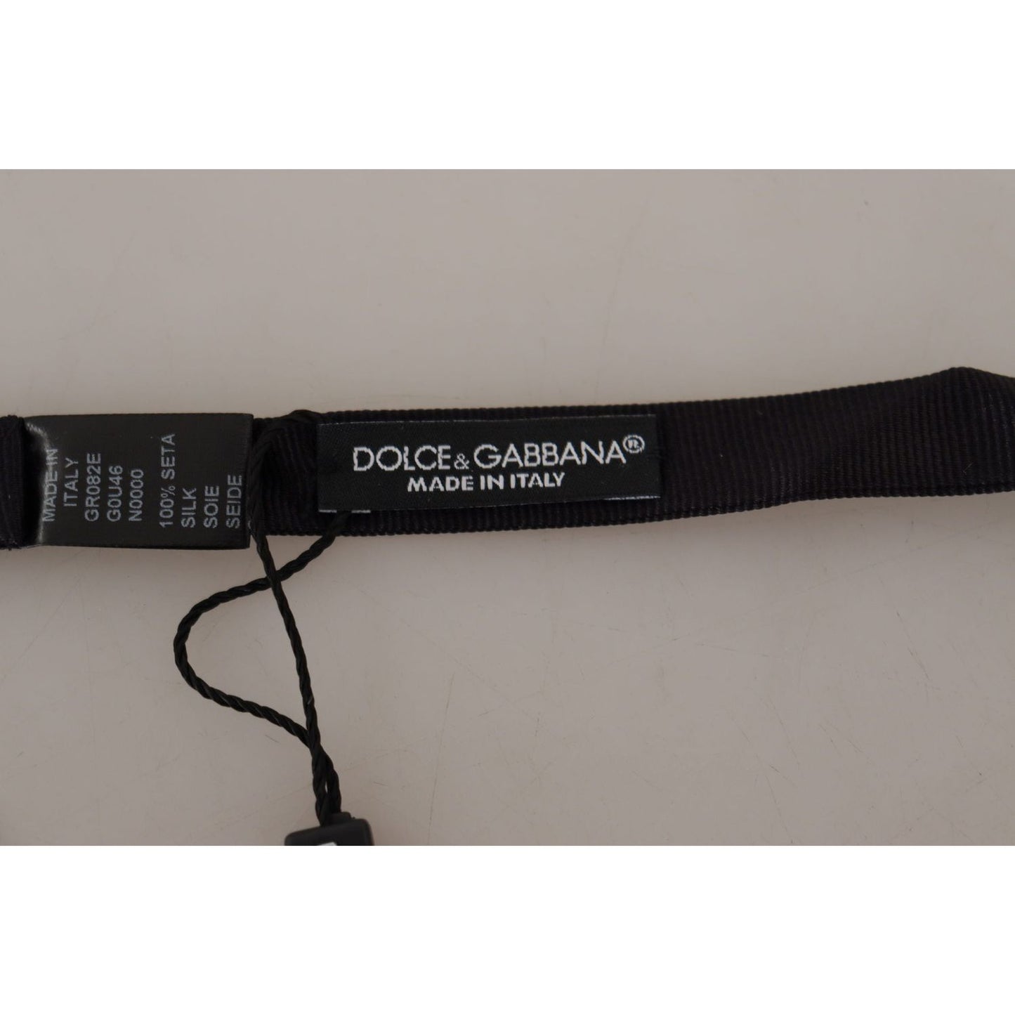 Dolce & Gabbana Elegant Black Silk Bow Tie Dolce & Gabbana