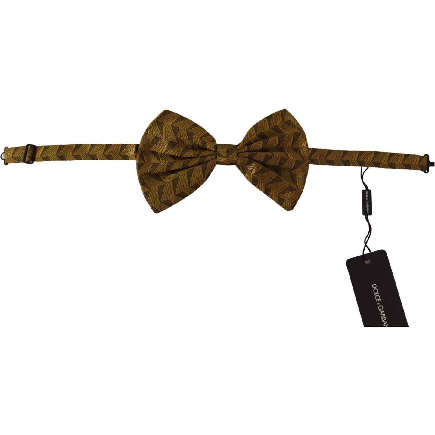 Dolce & Gabbana Elegant Gold Silk Bow Tie Dolce & Gabbana