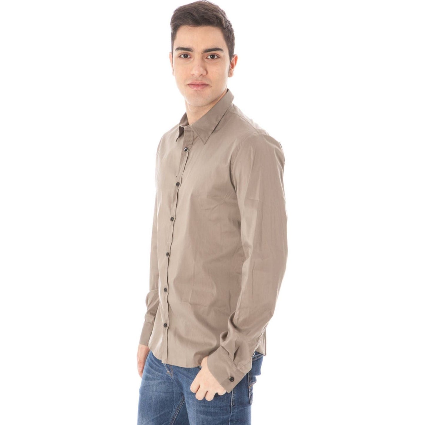 Costume National Green Cotton Men Shirt Costume National