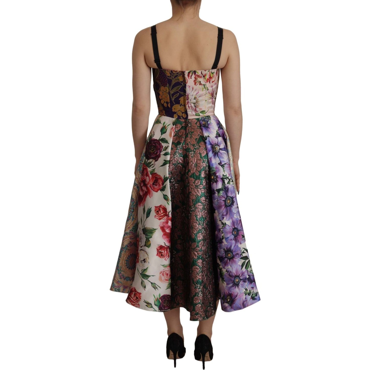 Dolce & Gabbana Patchwork Elegance Silk Blend Dress Dolce & Gabbana