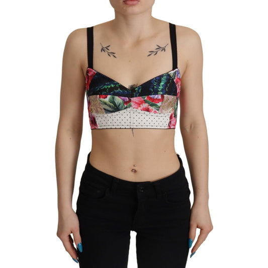 Dolce & Gabbana Floral Print Cropped Corset Top Dolce & Gabbana