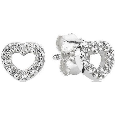 PANDORA JEWELS Mod. SILVER STUD EARRING WITH CUBIC ZIRCONIA Earrings PANDORA