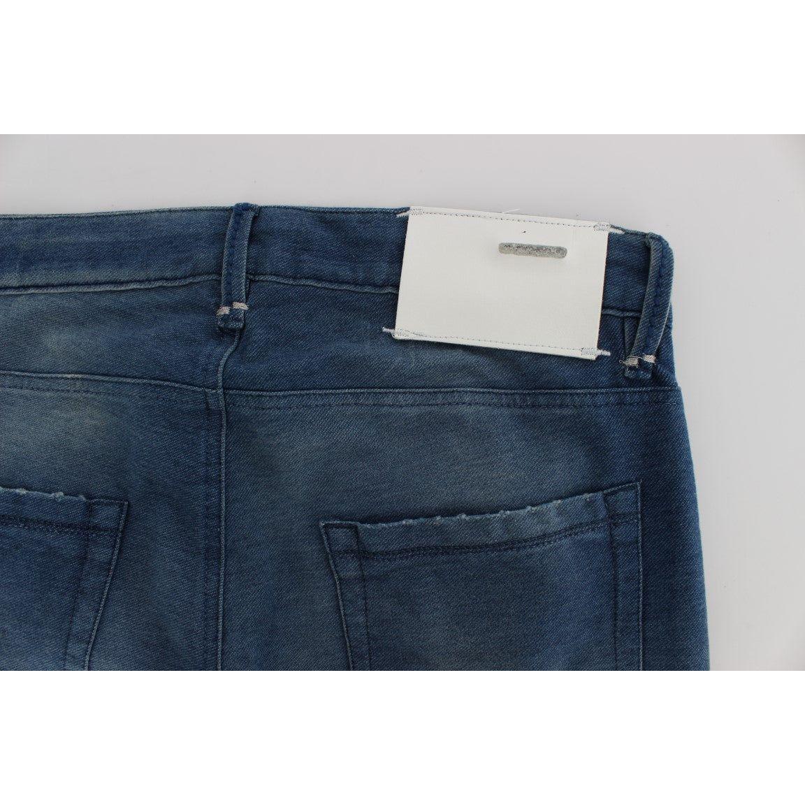 بنطلون جينز إيطالي أزرق اللون من Acht Slim Fit