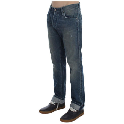 Acht Blue Wash Cotton Denim Regular Fit Jeans