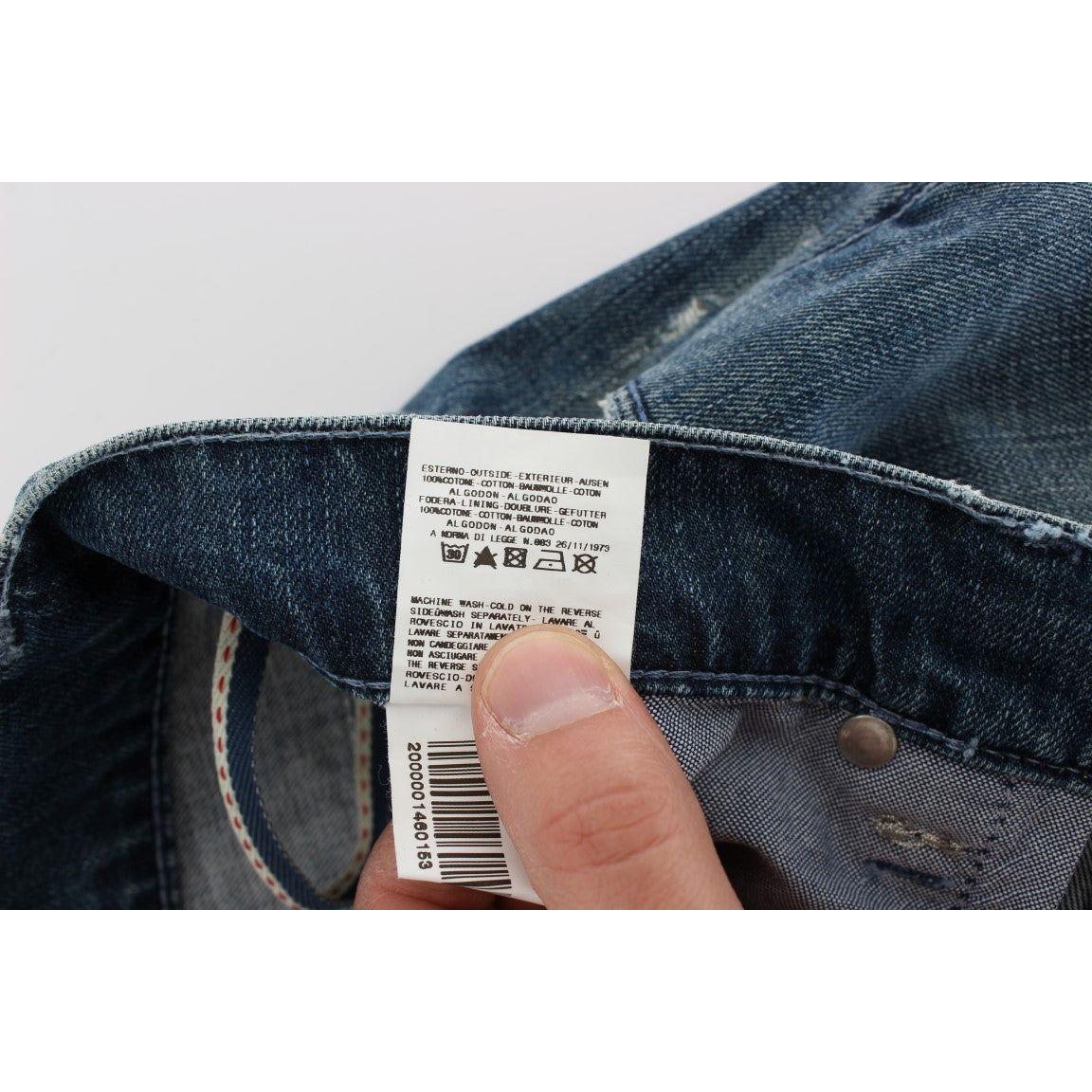 بنطلون جينز أزرق أنيق بقصّة عادية