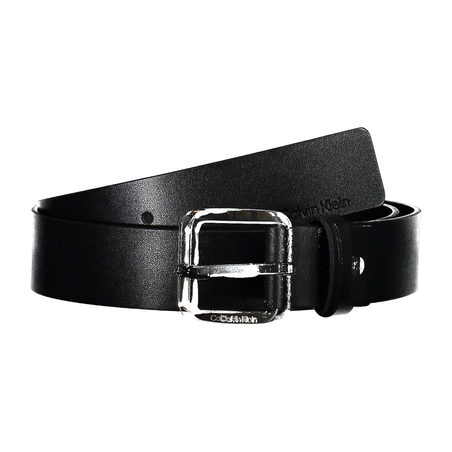 Calvin Klein Black Leather Men Belt Calvin Klein