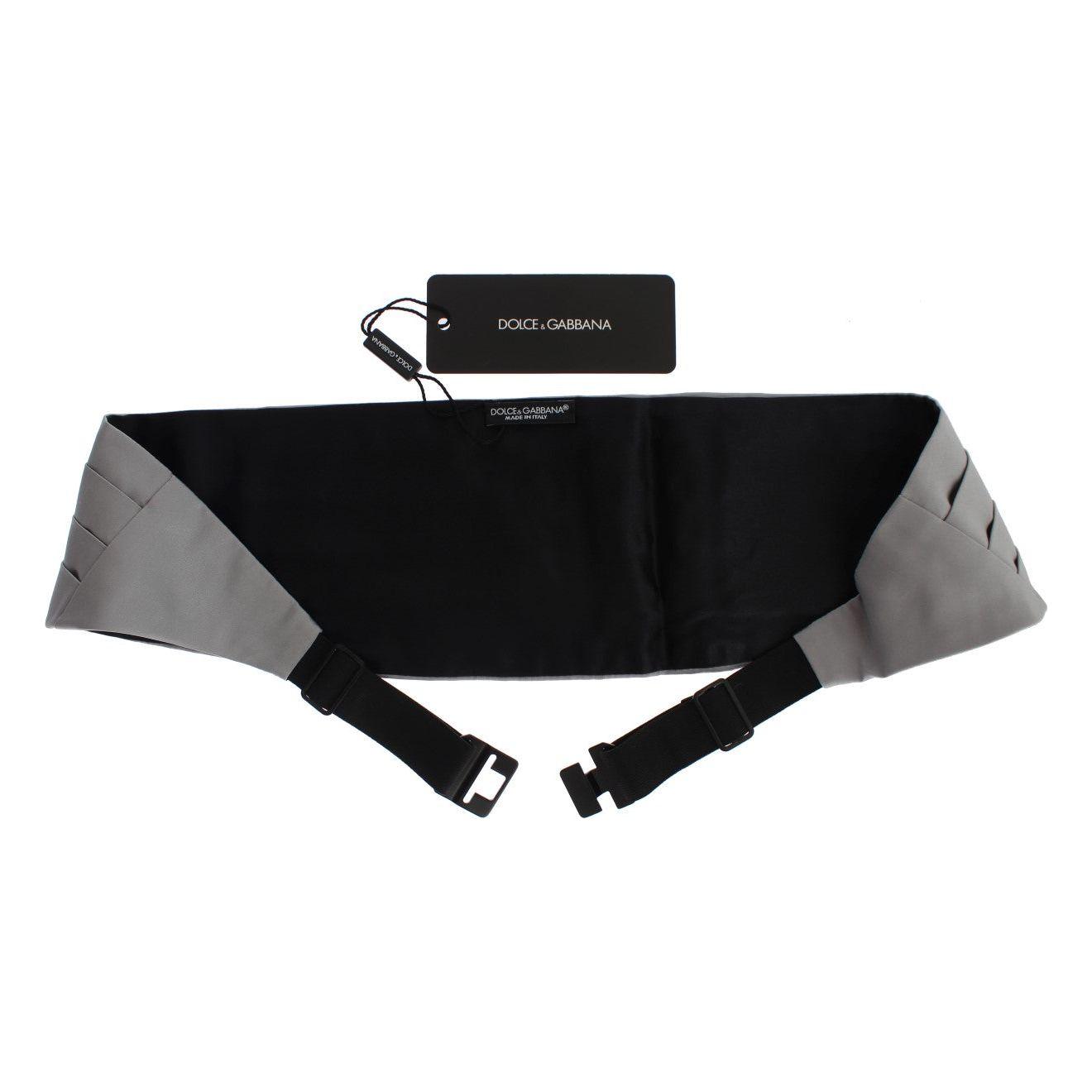 Dolce & Gabbana Elegant Silk Gray Cummerbund Dolce & Gabbana