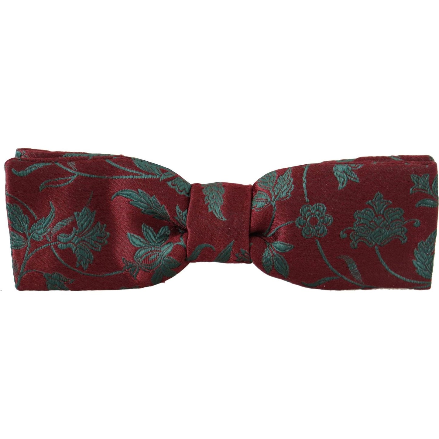 Dolce & Gabbana Elegant Maroon Patterned Bow Tie Dolce & Gabbana