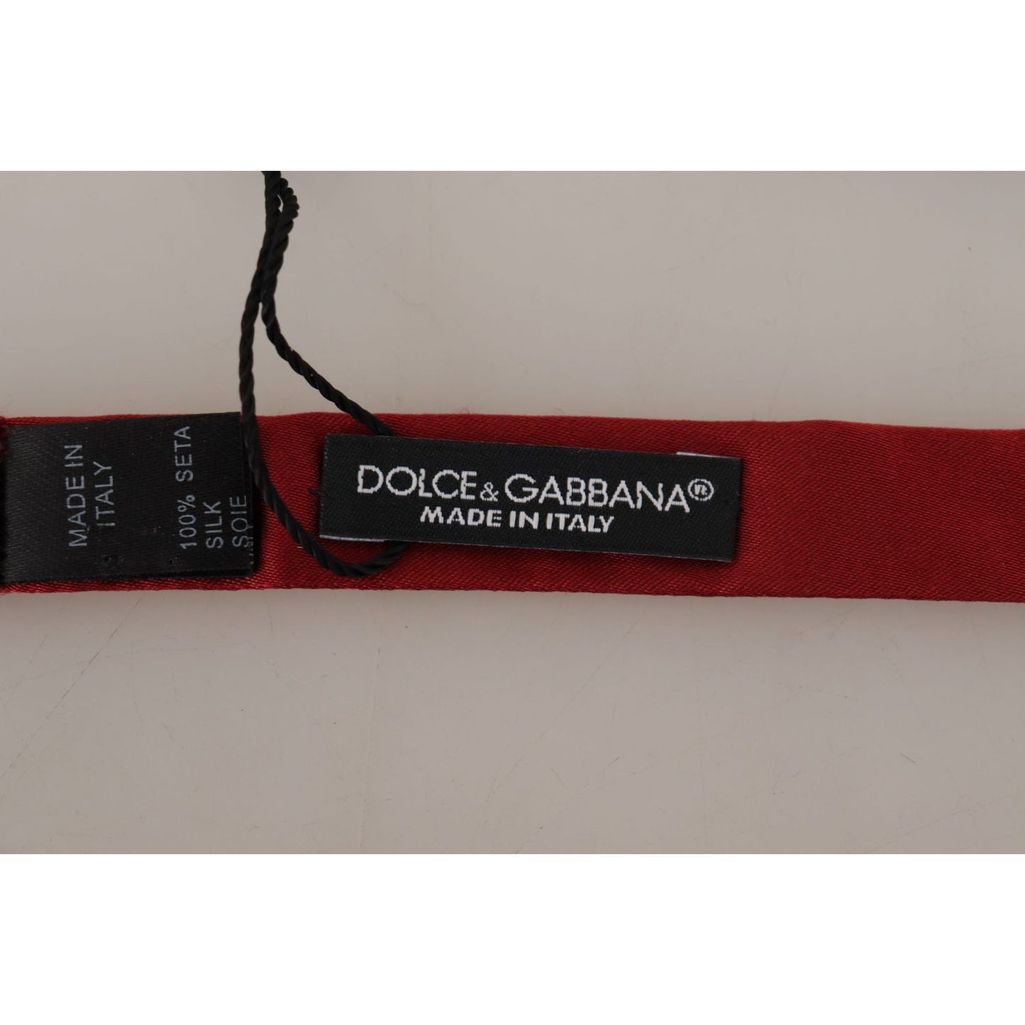 Dolce & Gabbana Elegant Silk Red Bow Tie Dolce & Gabbana