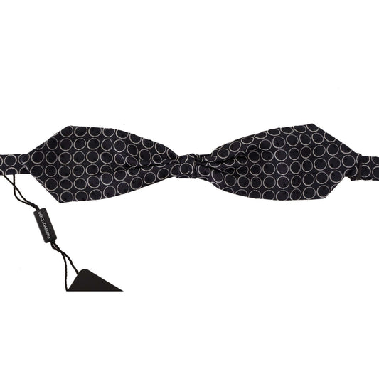 Dolce & Gabbana Elegant Black and White Silk Bow Tie Dolce & Gabbana