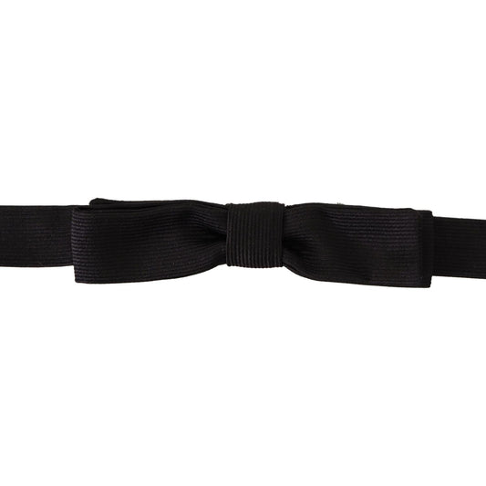 Dolce & Gabbana Elegant Silk Black Bow Tie Dolce & Gabbana