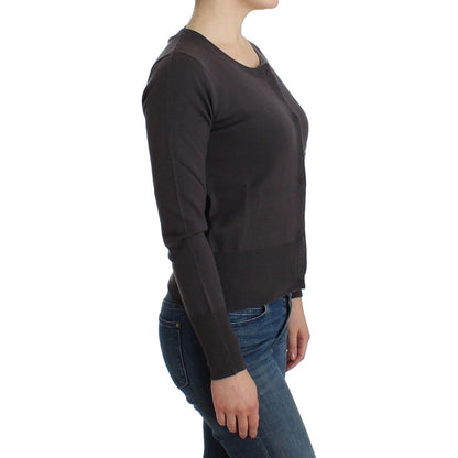 John Galliano Purple Wool Sequined Cardigan Knit Sweater John Galliano