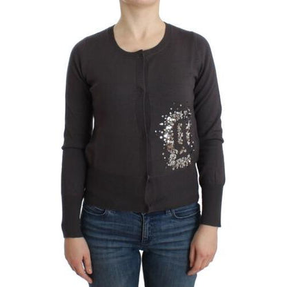 John Galliano Purple Wool Sequined Cardigan Knit Sweater John Galliano