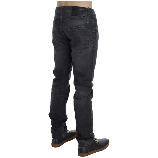 Acht Gray Cotton Regular Low Fit Jeans