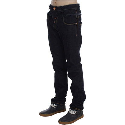 Acht Blue Cotton Regular Straight Fit Jeans