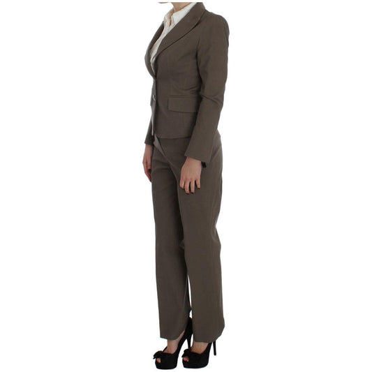 BENCIVENGA Beige Wool-Cotton Suit Set Chic Elegance BENCIVENGA