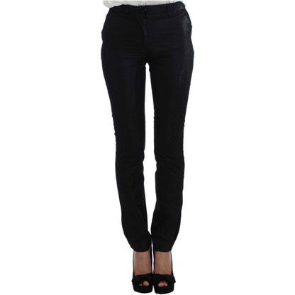 Exte Black One Button Three Piece Suit Exte