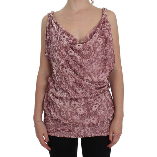 Exte Silk Blend Floral Print Top Exte