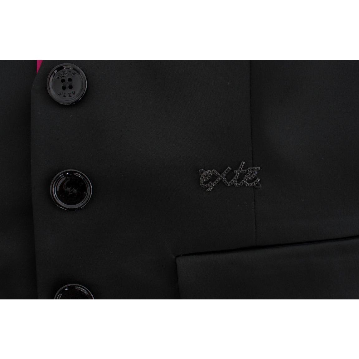 Exte Black Pink Stretch Blazer Jacket Exte