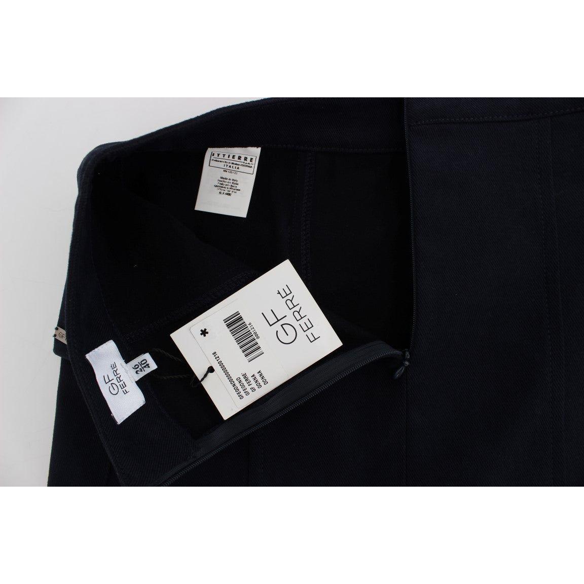 تنورة قصيرة من القطن الأنيق من GF Ferre باللون الأزرق