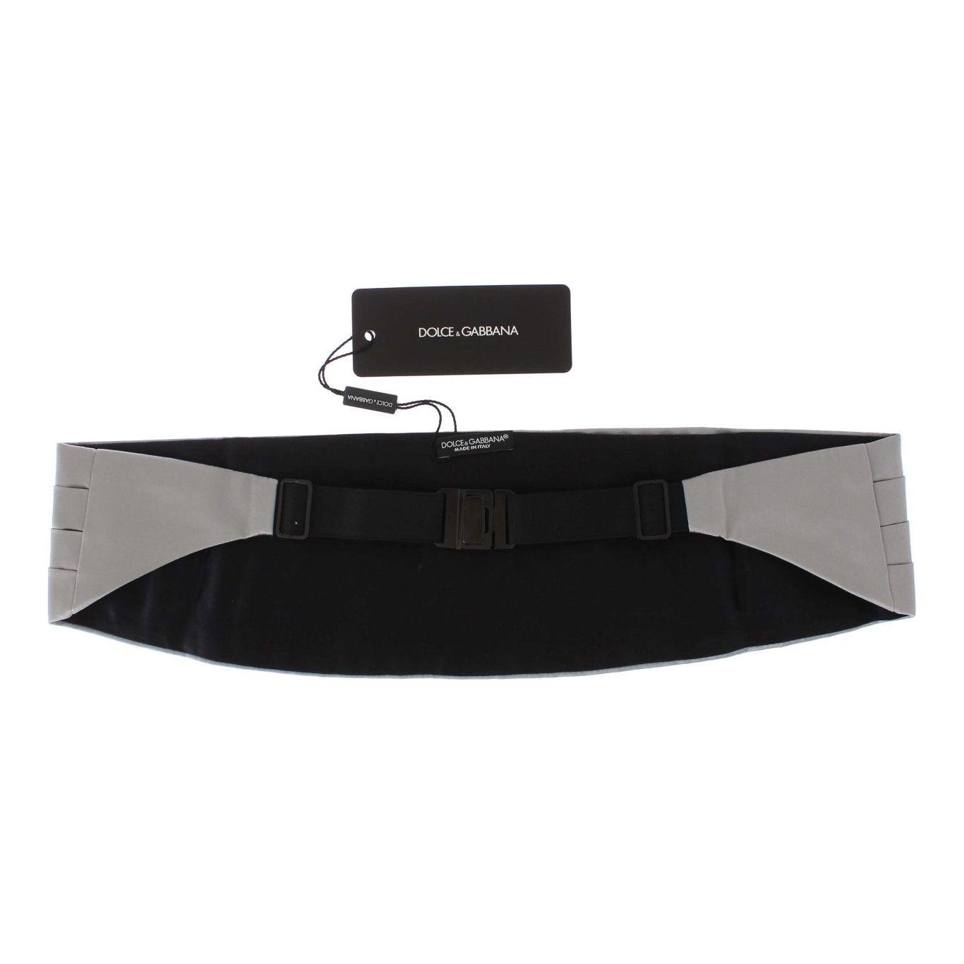 دولتشي آند غابانا حزام من الحرير الفضي الأنيق
