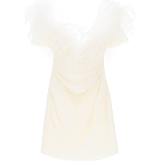 Giuseppe Di Morabito mini dress in poly georgette with feathers Dresses Giuseppe Di Morabito