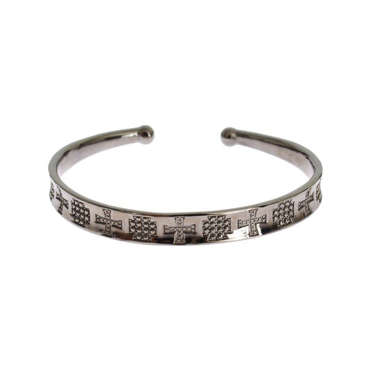 Nialaya Gray Rhodium 925 Silver Bangle Bracelet Nialaya