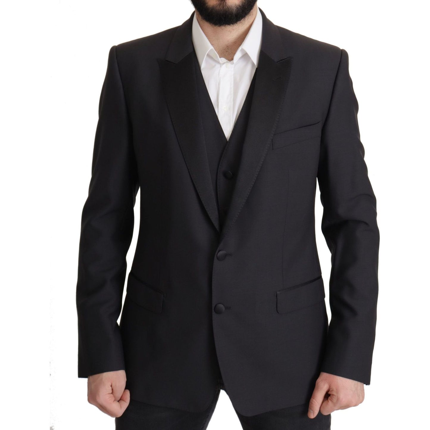 Dolce & Gabbana Elegant Dark Blue Martini Two-Piece Blazer Dolce & Gabbana