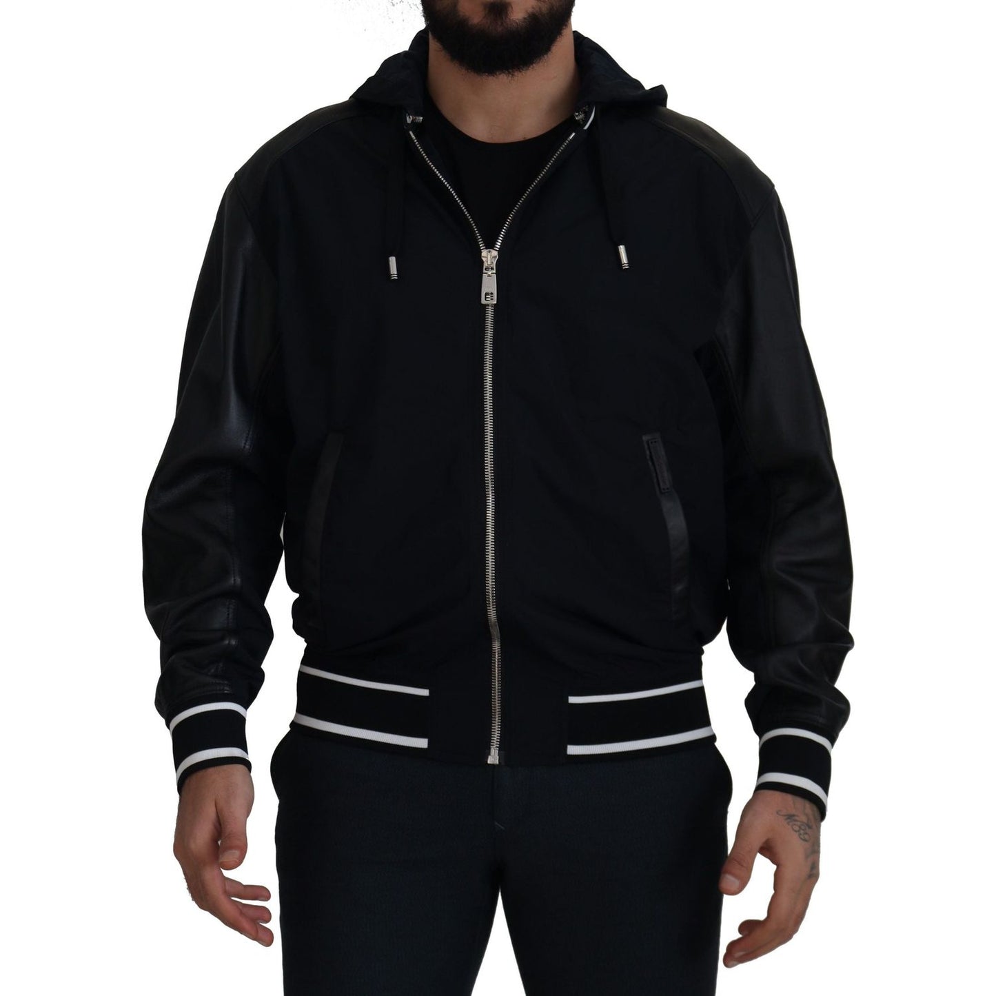 Dolce & Gabbana Elegant Black Bomber Blouson Jacket Dolce & Gabbana